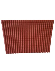 Large Roof Tile-Effect Rigid Plastic Panel, Red – 49×35 cm