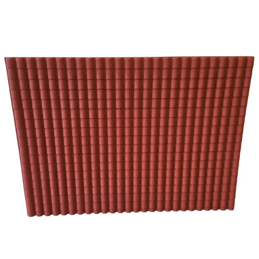Large tile-effect red roof panel in rigid plastic – 49×35 cm
