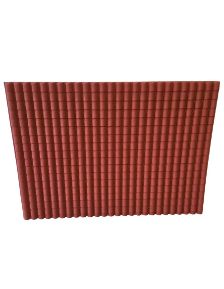 Large tile-effect red roof panel in rigid plastic – 49×35 cm