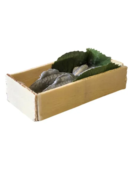 Cassetta in legno con pesce per statue da 25-30 cm