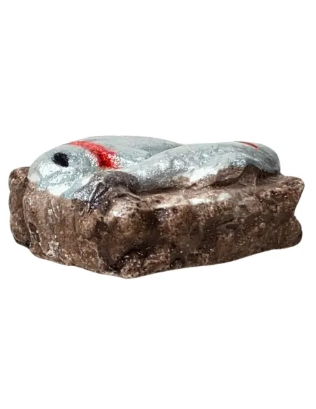 Cassetta con 2 pesci in gesso per statue da 8-10 cm