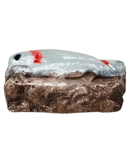 Cassetta con 2 pesci in gesso per statue da 8-10 cm