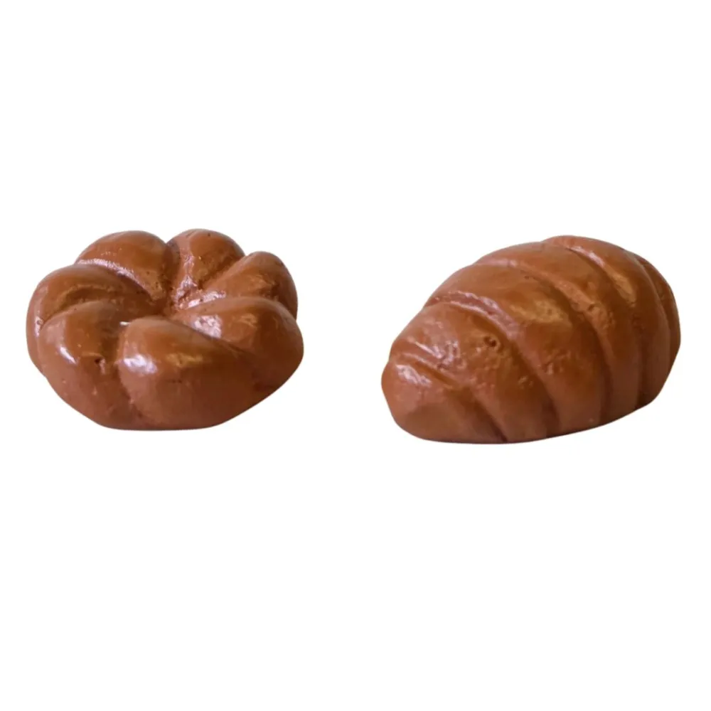 Set of 2 resin bread pieces for 12–15 cm Nativity Figures