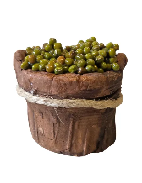 Tinozza grange con olive in terracotta per statue da 30 cm