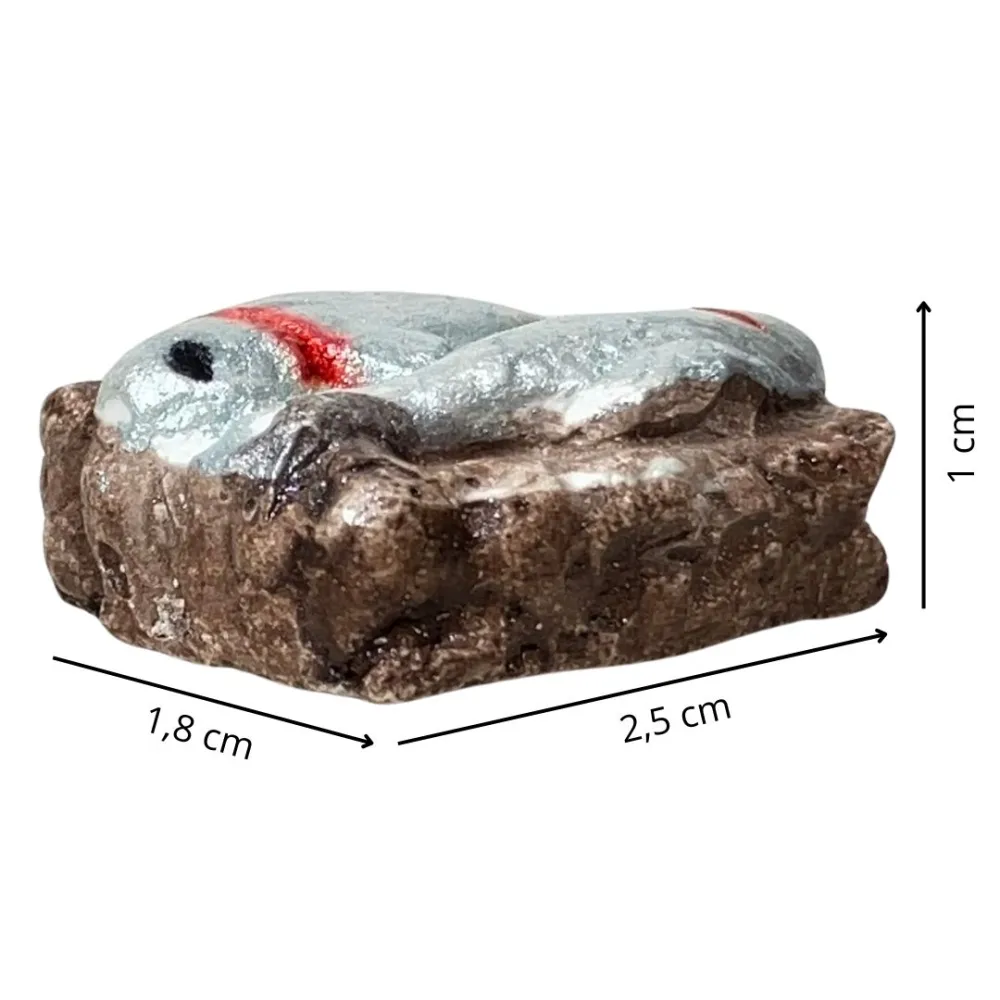 Plaster Crate with Two Fish for 8–10 cm Nativity Figures