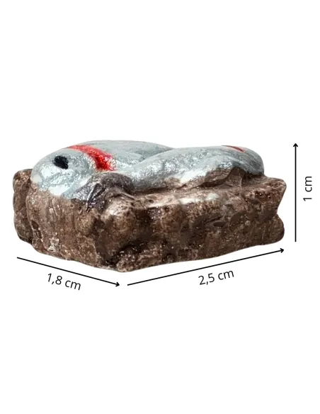 Cassetta con 2 pesci in gesso per statue da 8-10 cm