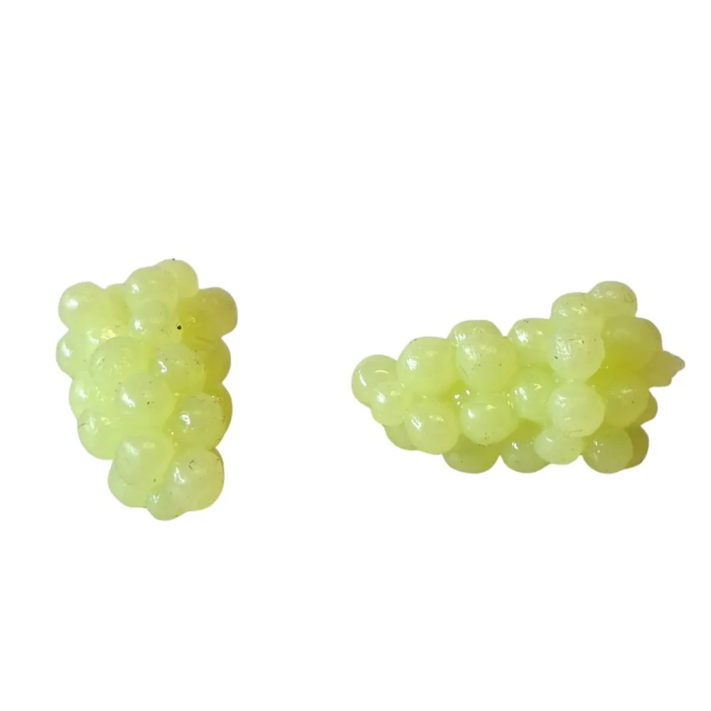 Set 2 grappoli uva bianca in pvc per statue da 25-30 cm