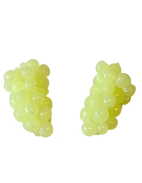 Set 2 grappoli uva bianca in pvc per statue da 25-30 cm