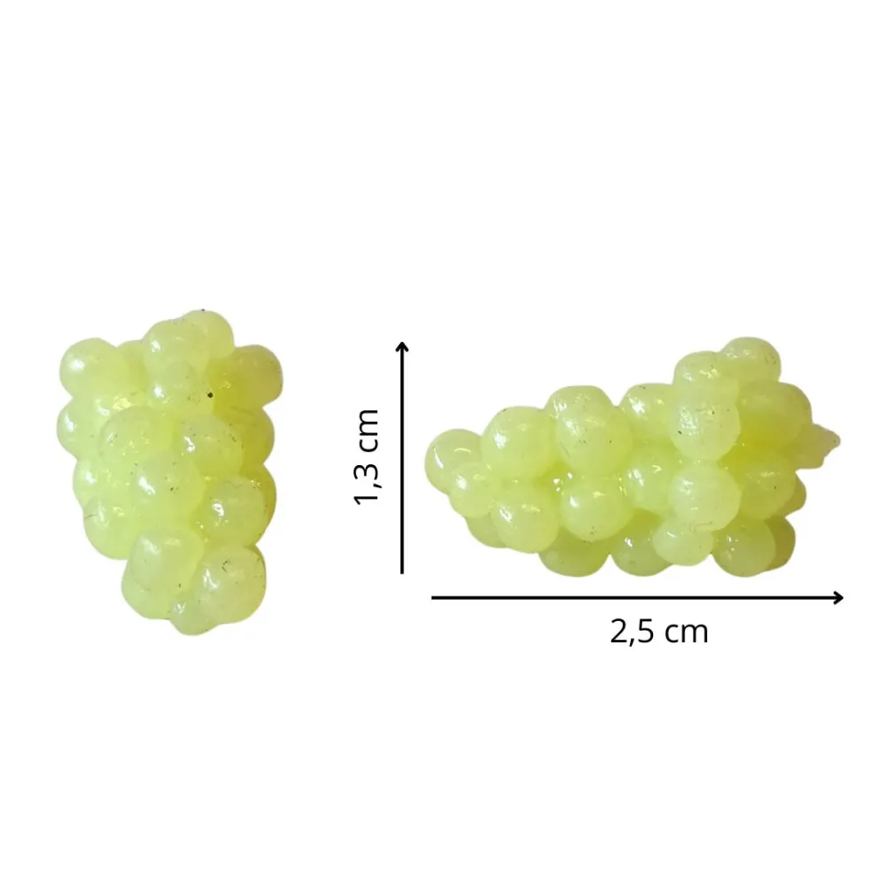 Set 2 grappoli uva bianca in pvc per statue da 25-30 cm