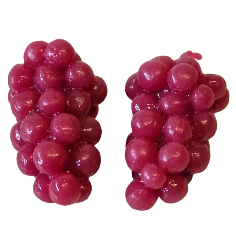 Set 2 grappoli uva nera in pvc per statue da 25-30 cm