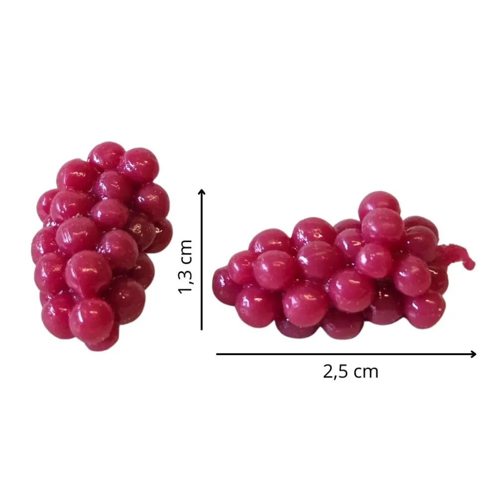 Set of 2 Black PVC Grape Bunches for 25–30 cm Nativity Figures