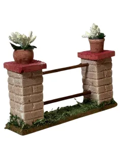 Plaster Fence with Flowers for 10–12 cm Nativity Figures
