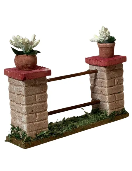 Plaster Fence with Flowers for 10–12 cm Nativity Figures
