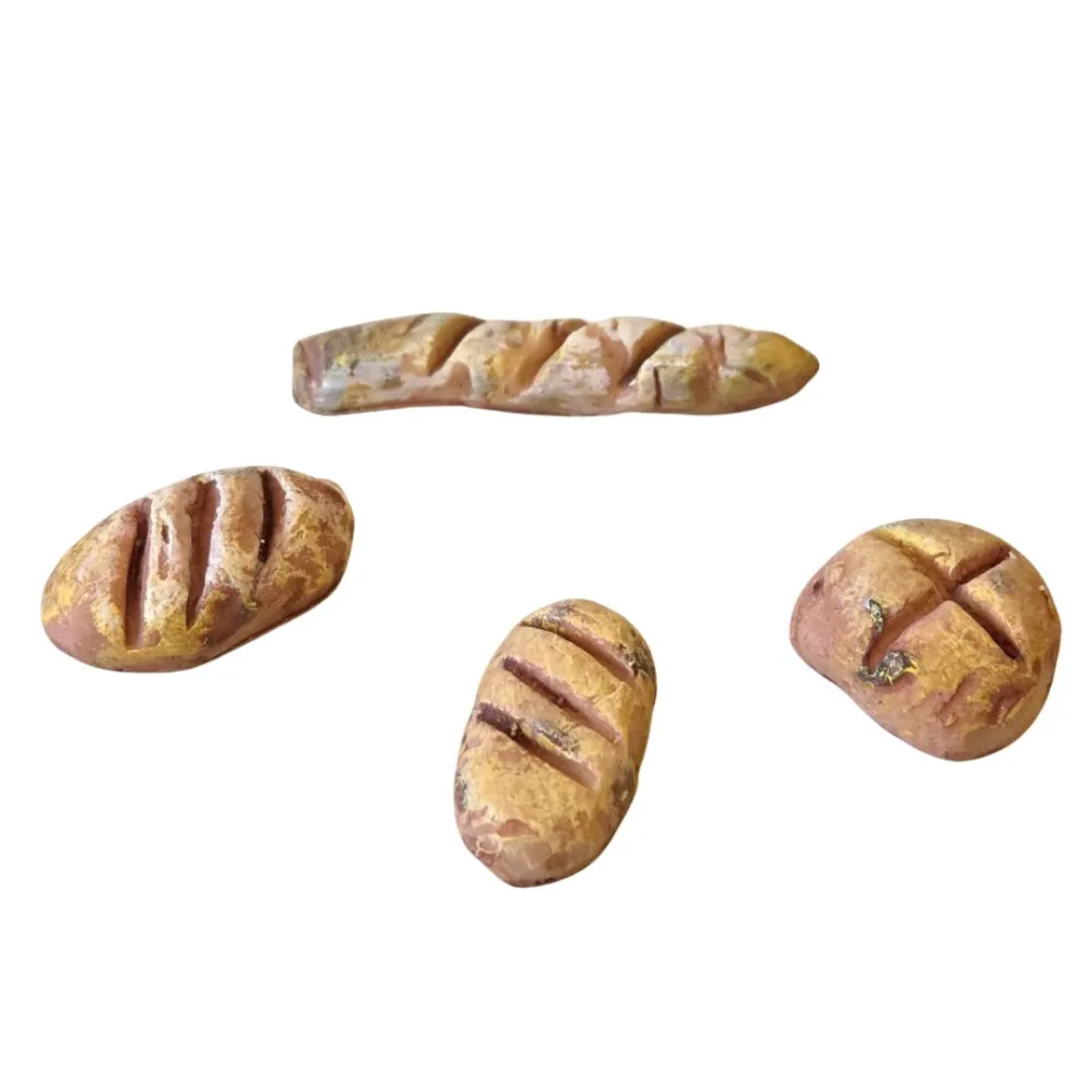 Set 4 tipi di pane in resina per statue da 12-15 cm
