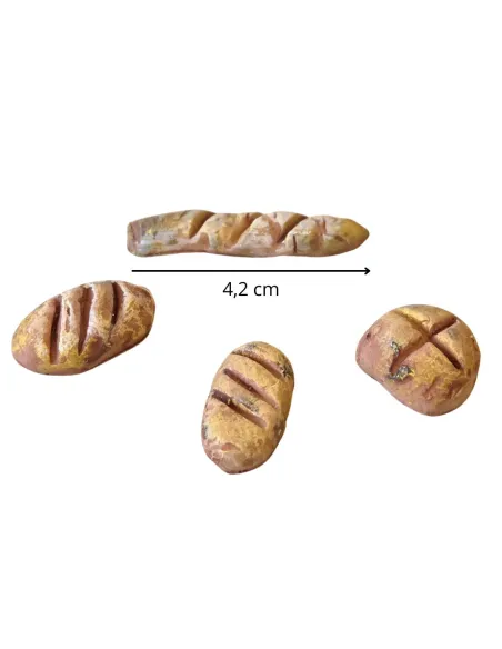 Set 4 tipi di pane in resina per statue da 12-15 cm