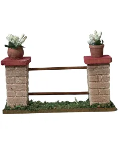 Plaster Fence with Flowers for 10–12 cm Nativity Figures 2
