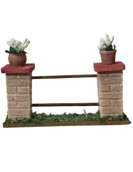 Ringhiera con fiori in gesso per statue da 10-12 cm