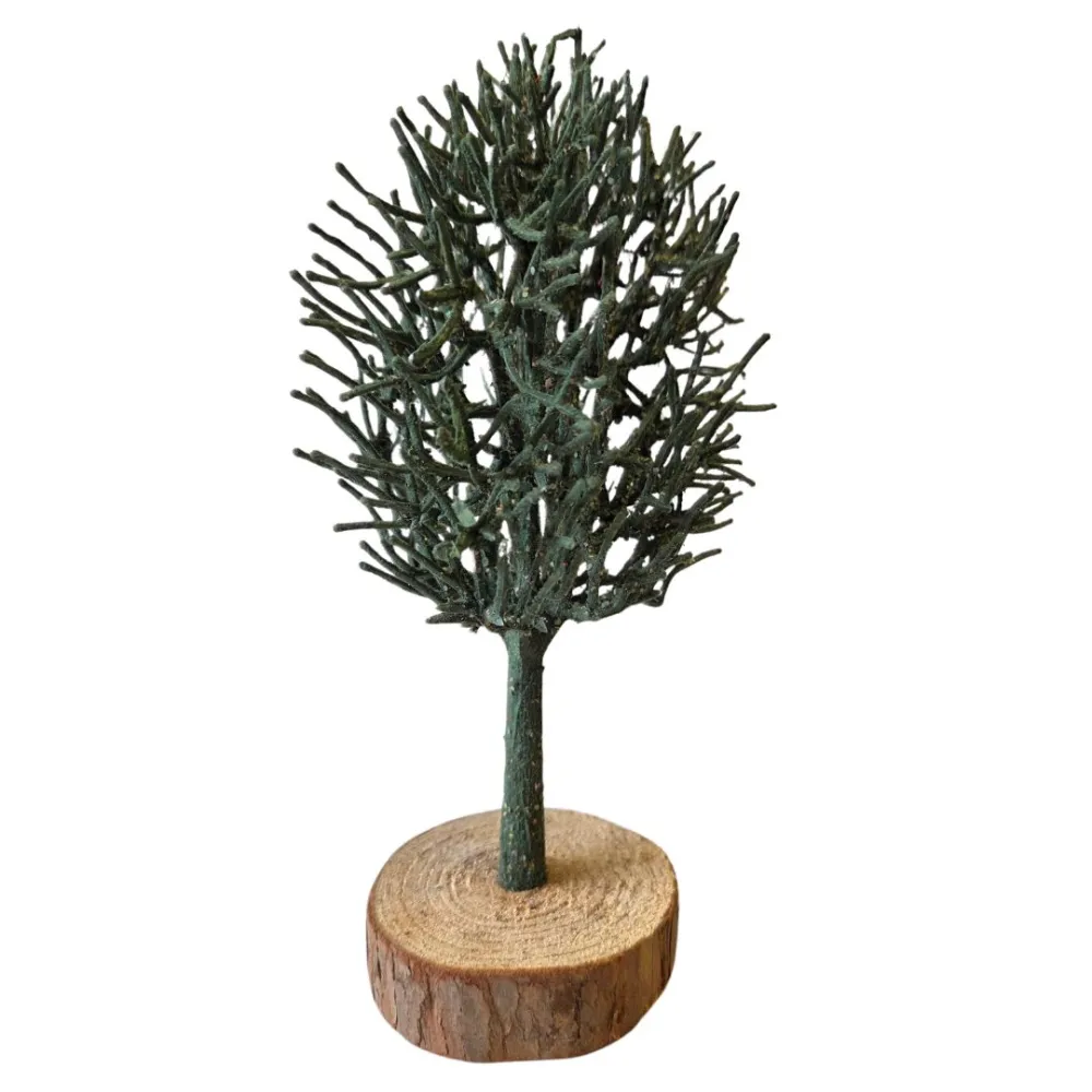 Albero verde in pvc per statue da 12-15 cm