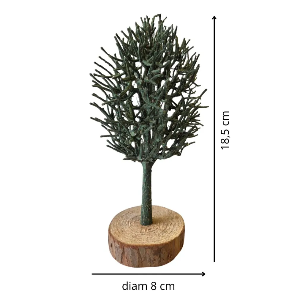 Albero verde in pvc per statue da 12-15 cm