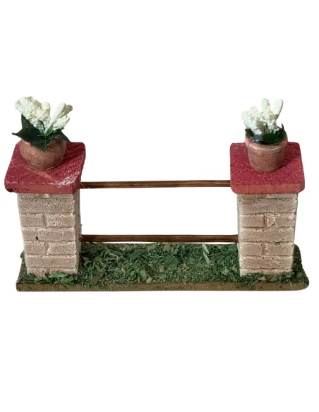 Ringhiera con fiori in gesso per statue da 10-12 cm