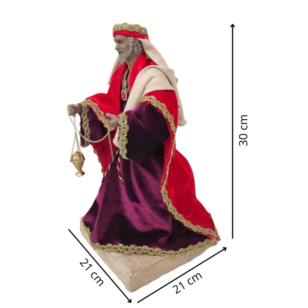 “Quality” Animated Wise Man (Frankincense) 30 cm