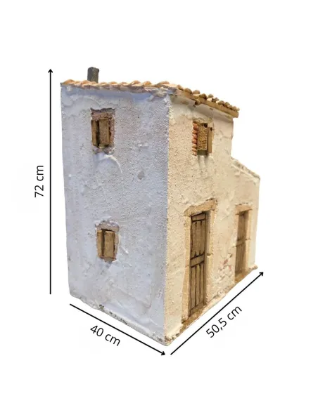 Polystyrene Village House with Double Door for 30 cm Nativity Figures