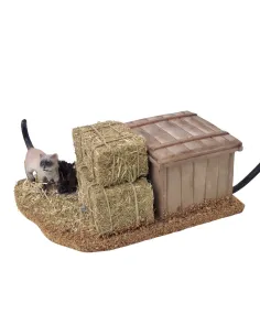 Animated Cat Searching for a Mouse for 30 cm Nativity Figures 2