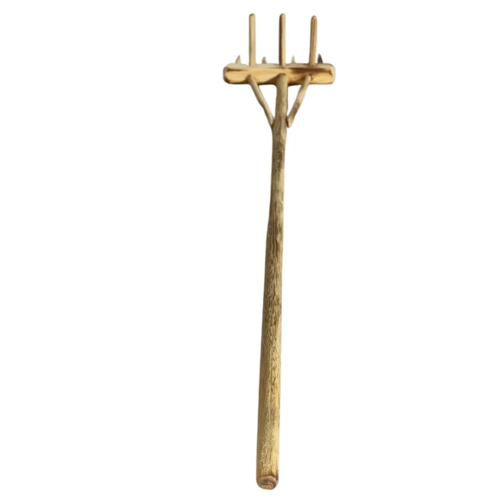 Double-Sided Wooden Hay Rake for 30 cm Nativity Figures