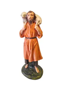 Traveler with Sheep on Shoulders, 60 cm Nativity Figure