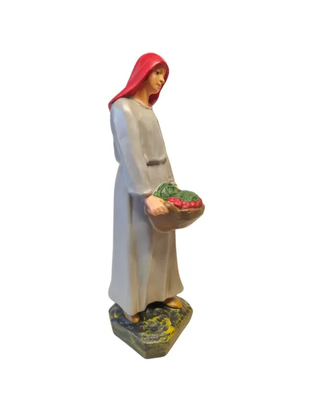 Villager with Vegetable Basket, 30 cm Nativity Figure