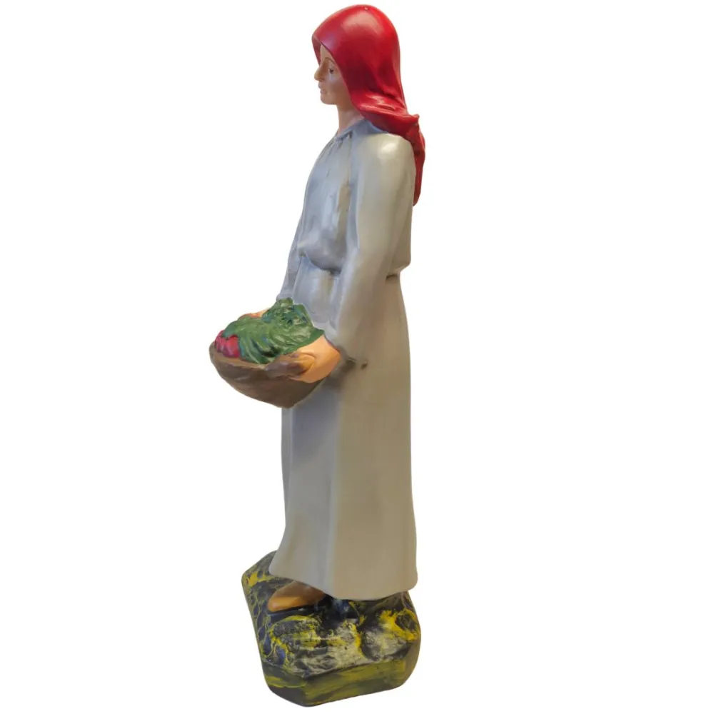 Villager with Vegetable Basket, 30 cm Nativity Figure