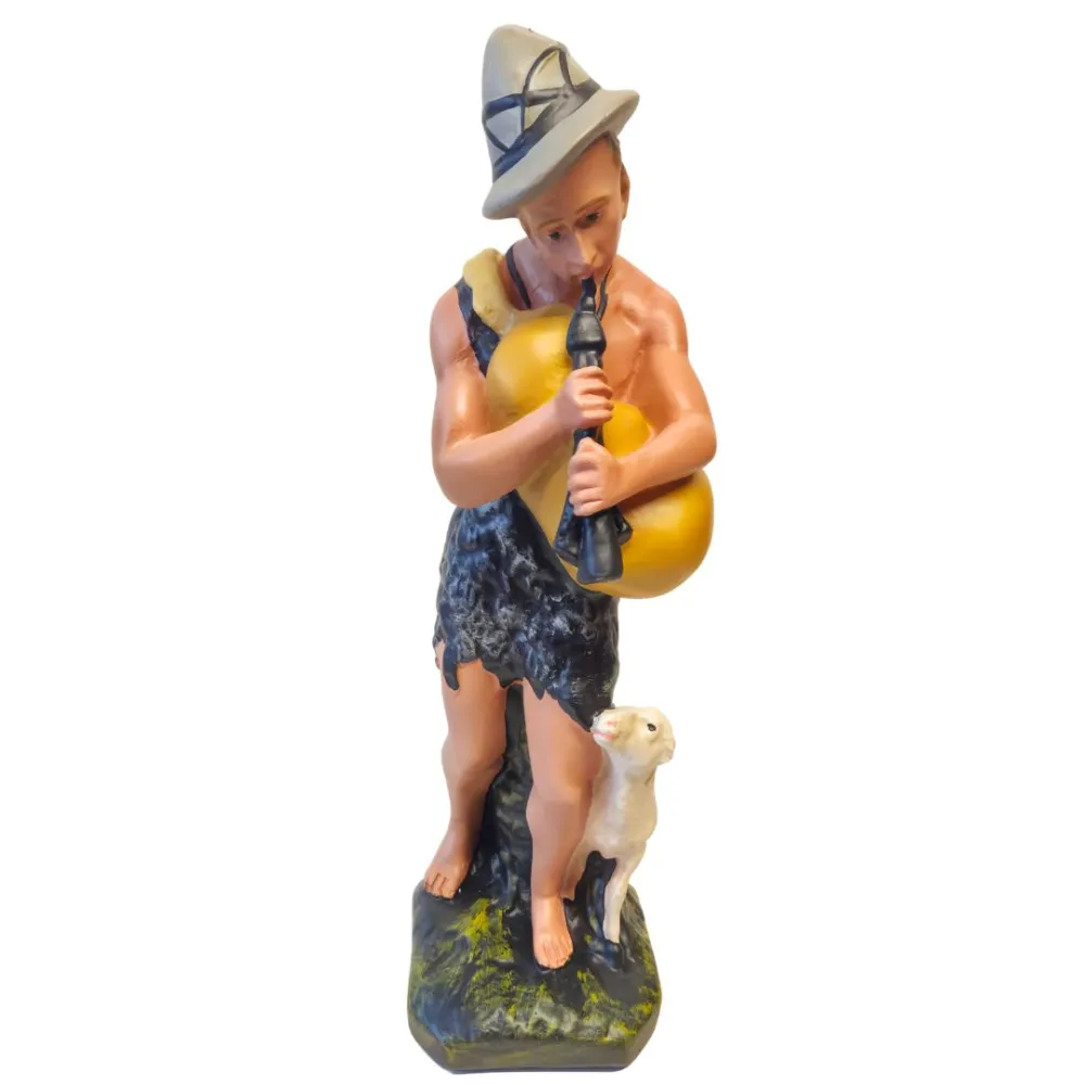 Bagpiper with Sheep, 30 cm Nativity Figure