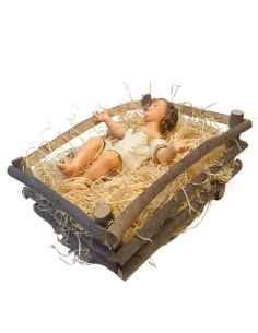 Baby Jesus with Cradle, 40 cm Nativity Figure 2
