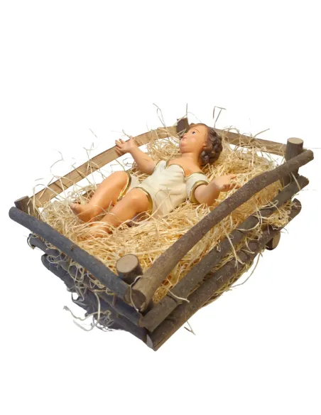Gesù bambino con culla serie 40 cm