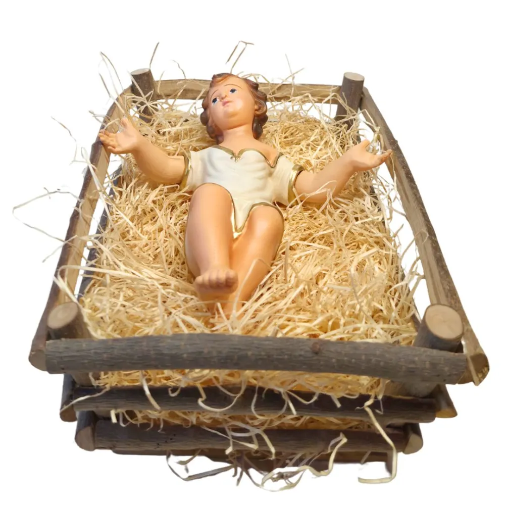 Baby Jesus with Cradle, 40 cm Nativity Figure