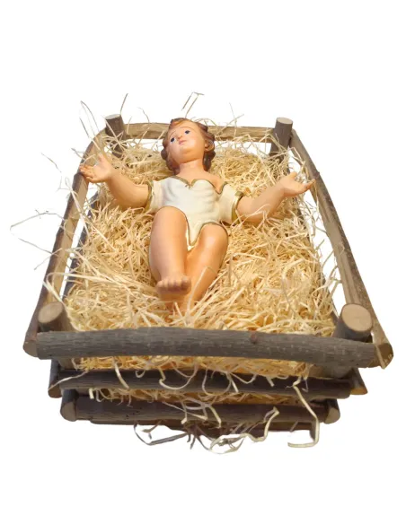 Baby Jesus with Cradle, 40 cm Nativity Figure