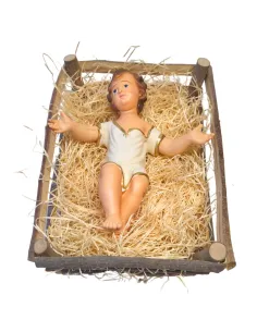 Gesù bambino con culla serie 40 cm