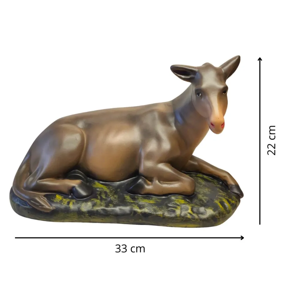 Donkey in Plaster, 40 cm Nativity Figure