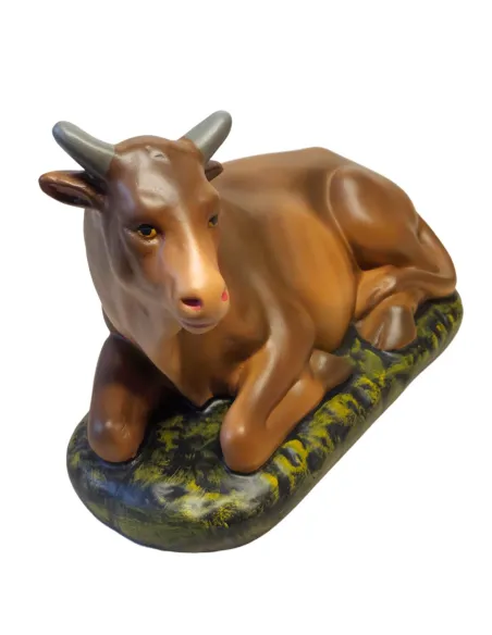 Ox in Plaster, 40 cm Nativity Figure