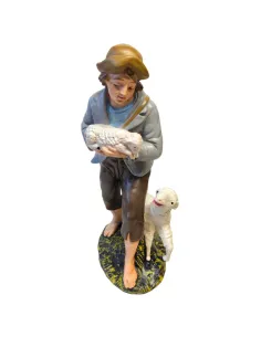 Pastore con agnello in braccio e pecora serie 40 cm 2