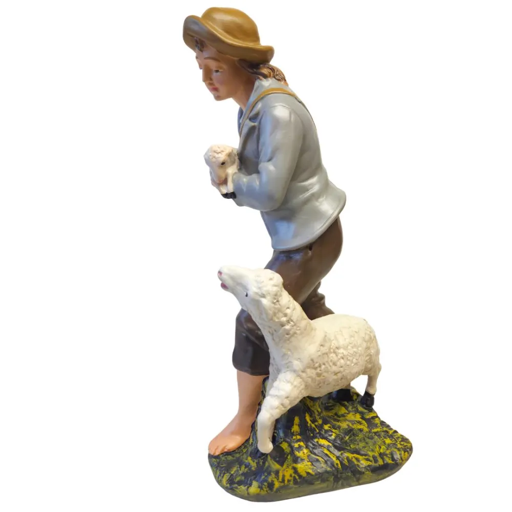 Shepherd with Lamb and Sheep, 40 cm Nativity Figure