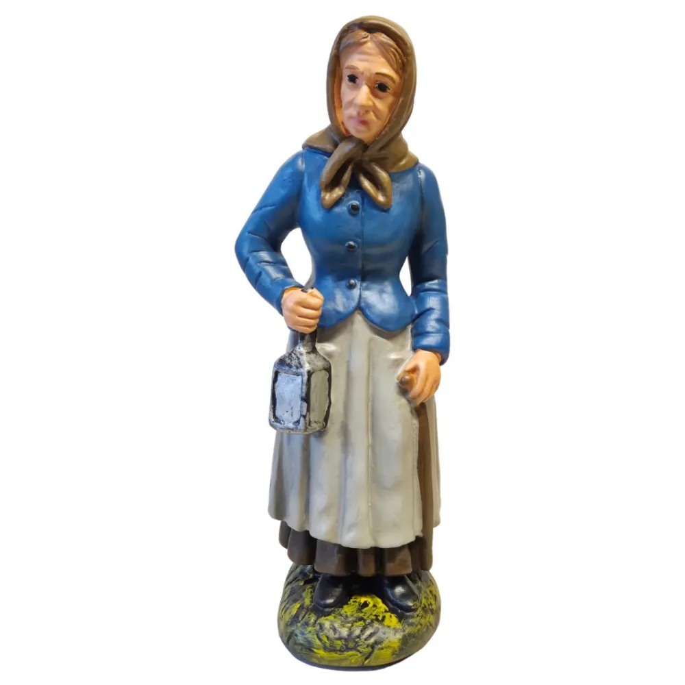 lderly Woman with Lantern, 40 cm Nativity Figure