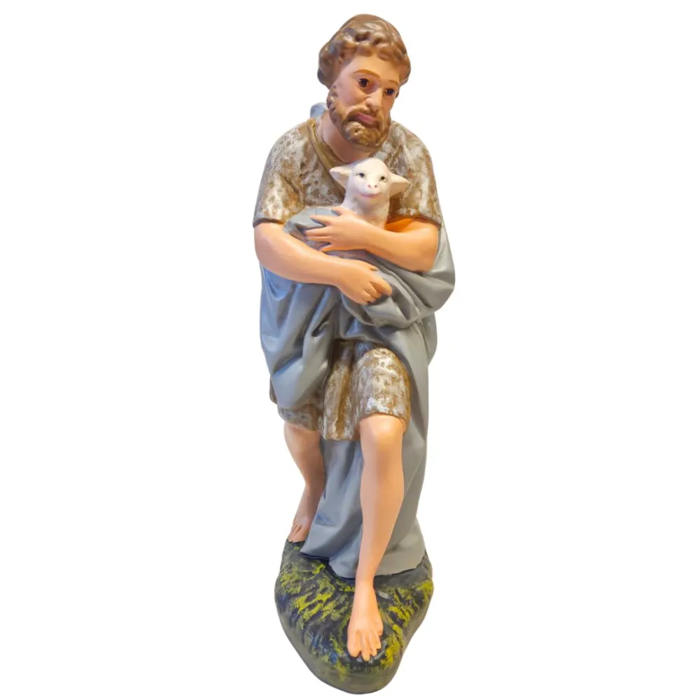 Traveler with Lamb, 40 cm Nativity Figure