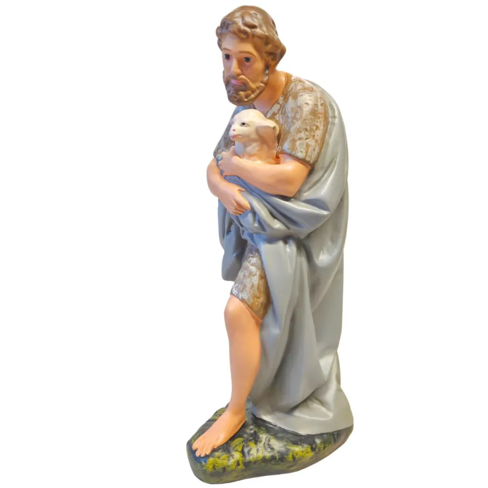 Traveler with Lamb, 40 cm Nativity Figure