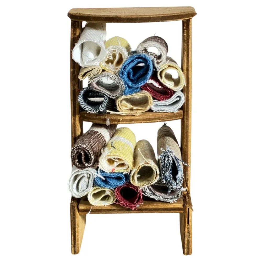 Wooden Fabric Stall for 8–10 cm Nativity Figures