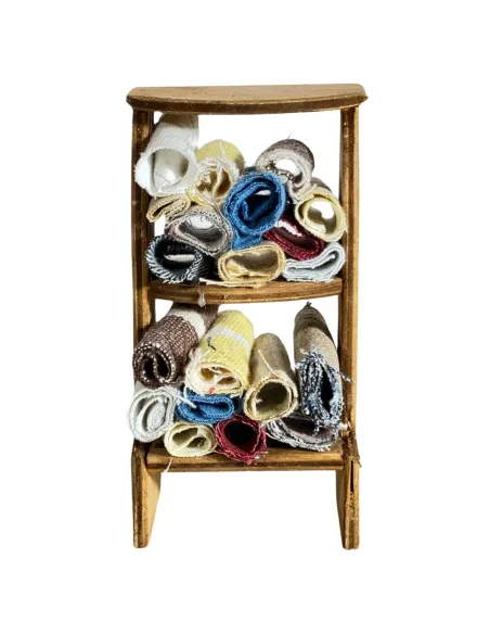 Bancarella con stoffe per statue da 8-10 cm