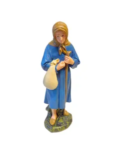 Elderly Woman with Sack and Staff, 40 cm Nativity Figure