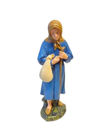 Elderly Woman with Sack and Staff, 40 cm Nativity Figure