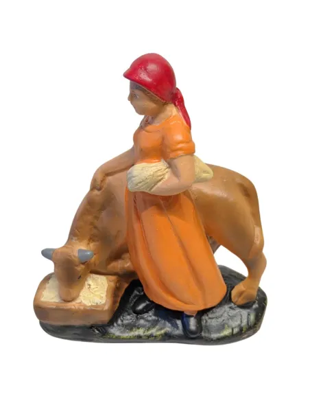 Contadina con mucca serie 10 cm