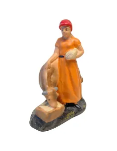 Villager with Cow, 10 cm Nativity Figure